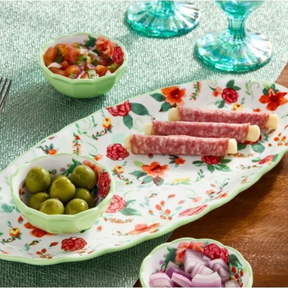 The Pioneer Woman Painted Meadow 4-Piece Ceramic Condiment Set - Picture 2 of 5